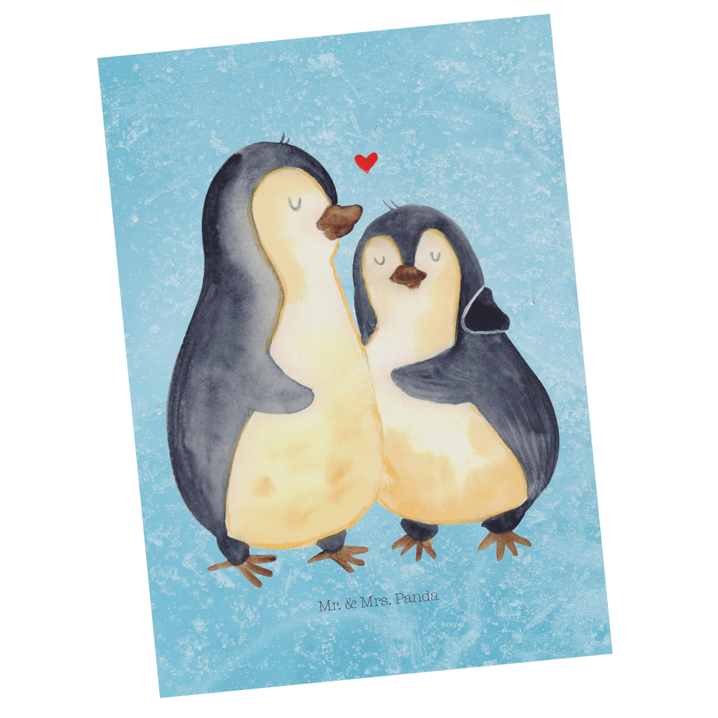 Postkarte Pinguin umarmend Geschenkkarte, Grußkarte, Karte, Einladung, Ansichtskarte, Geburtstagskarte, Einladungskarte, Dankeskarte, Pinguin, Liebe, Liebespaar, Liebesbeweis, Liebesgeschenk, Verlobung, Jahrestag, Hochzeitstag, Hochzeit, Hochzeitsgeschenk