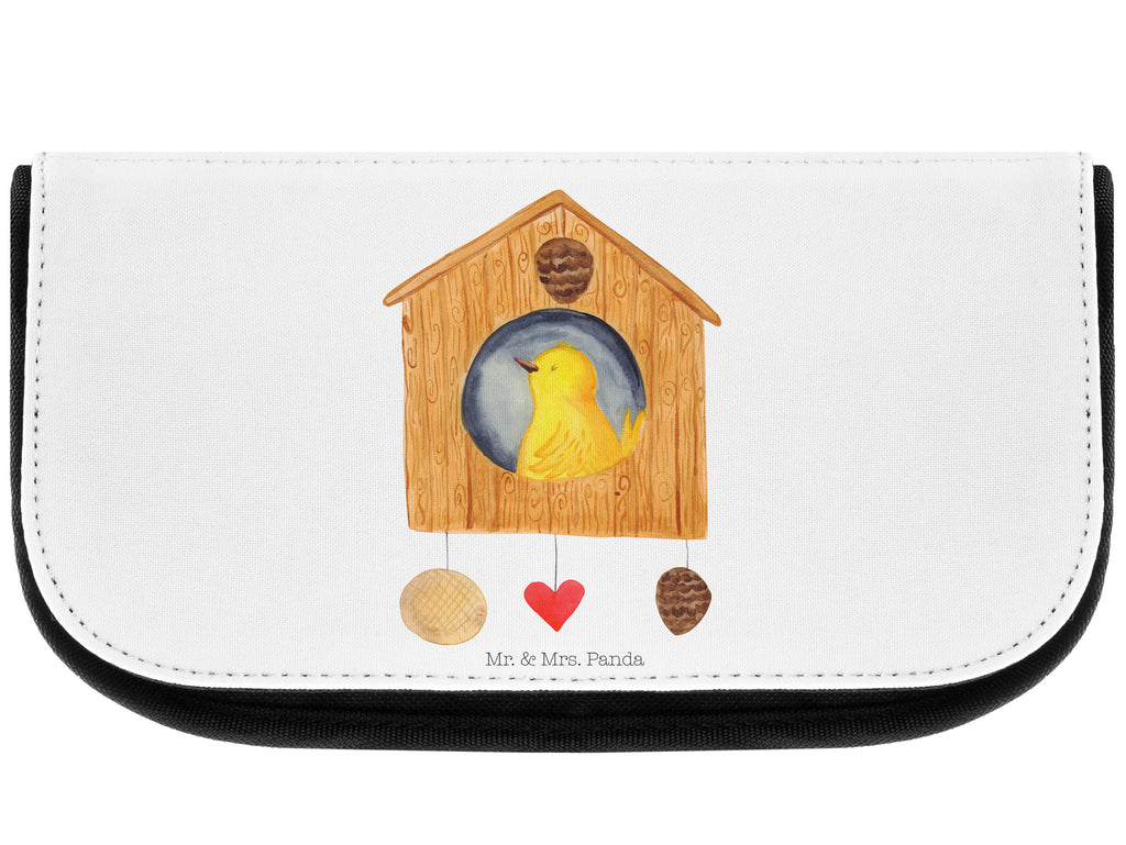 Kosmetiktasche Vogelhaus sweet Home Kosmetikbeutel, Kulturtasche, Kulturbeutel, Schminktasche, Make-Up Tasche, Tiermotive, Gute Laune, lustige Sprüche, Tiere, Vogelhaus, Vogel, Home sweet Home, Einzug, Umzug, Geschenk, Einzugsgeschenk, Hausbau, Haus