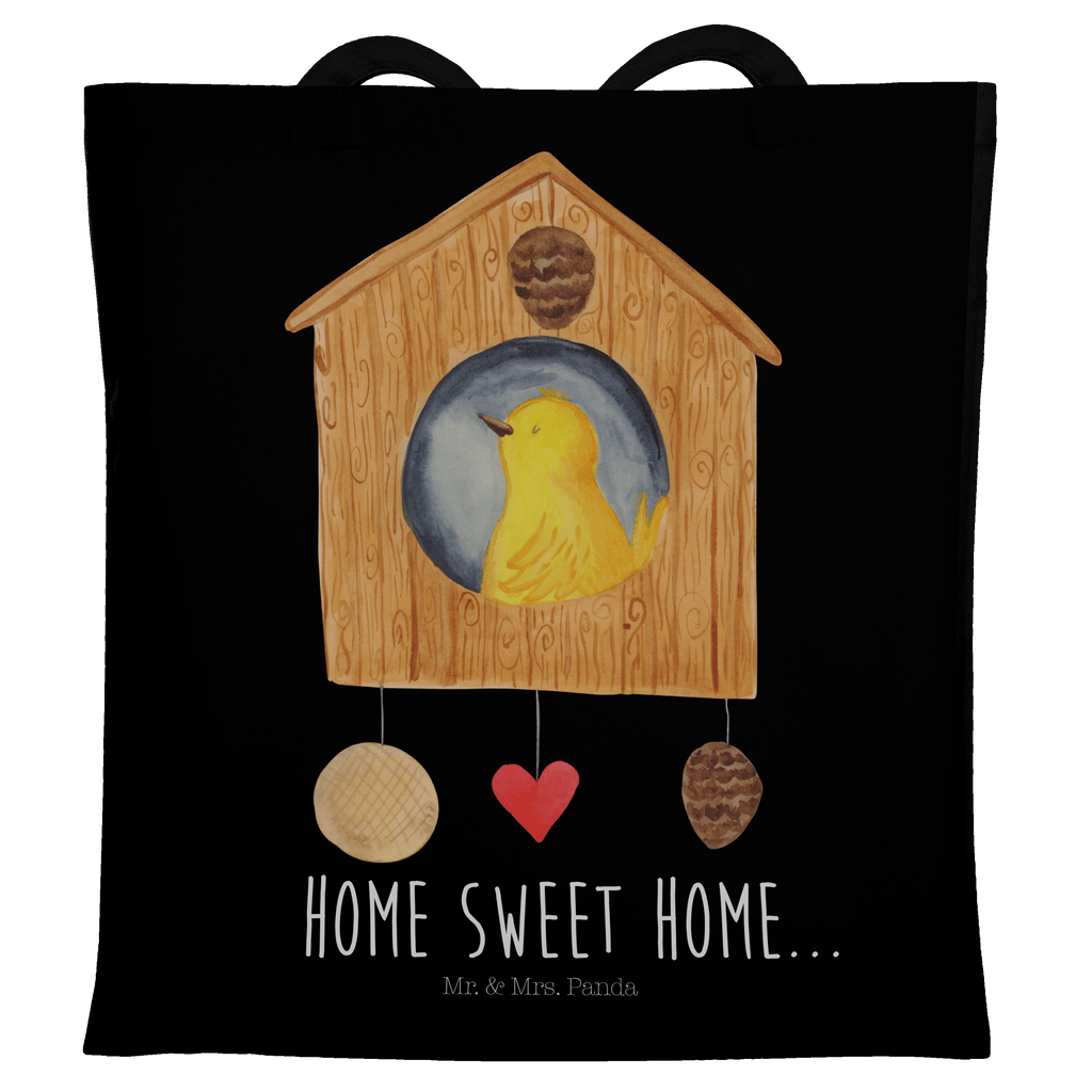 Tragetasche Vogelhaus sweet Home Beuteltasche, Beutel, Einkaufstasche, Jutebeutel, Stoffbeutel, Tiermotive, Gute Laune, lustige Sprüche, Tiere, Vogelhaus, Vogel, Home sweet Home, Einzug, Umzug, Geschenk, Einzugsgeschenk, Hausbau, Haus