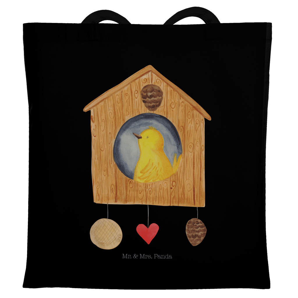 Tragetasche Vogelhaus sweet Home Beuteltasche, Beutel, Einkaufstasche, Jutebeutel, Stoffbeutel, Tiermotive, Gute Laune, lustige Sprüche, Tiere, Vogelhaus, Vogel, Home sweet Home, Einzug, Umzug, Geschenk, Einzugsgeschenk, Hausbau, Haus