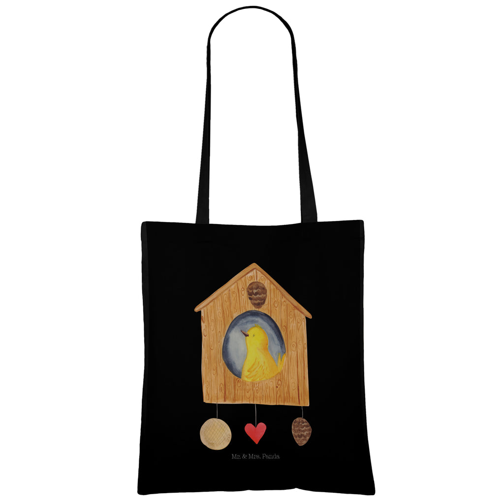 Tragetasche Vogelhaus sweet Home Beuteltasche, Beutel, Einkaufstasche, Jutebeutel, Stoffbeutel, Tiermotive, Gute Laune, lustige Sprüche, Tiere, Vogelhaus, Vogel, Home sweet Home, Einzug, Umzug, Geschenk, Einzugsgeschenk, Hausbau, Haus