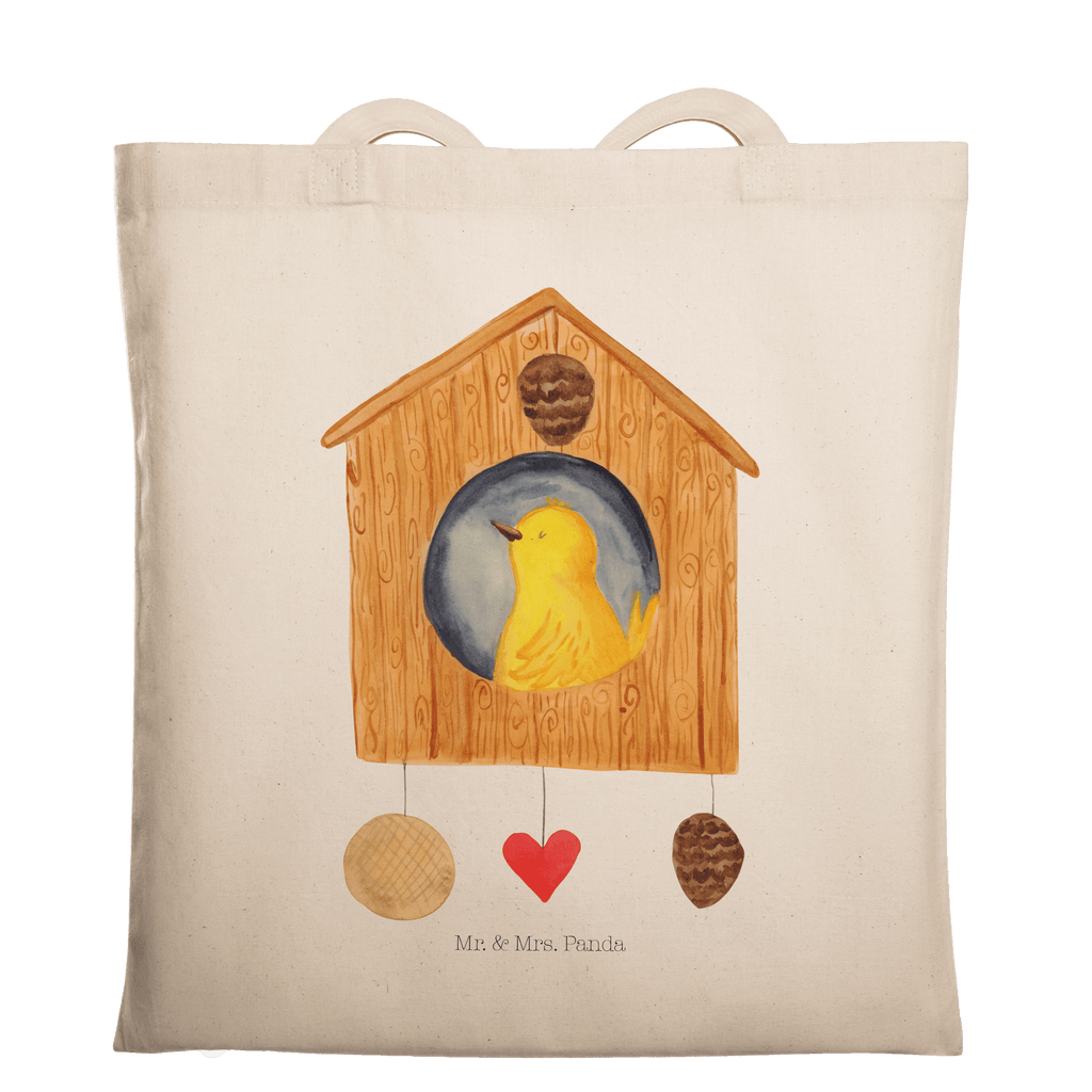 Tragetasche Vogelhaus sweet Home Beuteltasche, Beutel, Einkaufstasche, Jutebeutel, Stoffbeutel, Tiermotive, Gute Laune, lustige Sprüche, Tiere, Vogelhaus, Vogel, Home sweet Home, Einzug, Umzug, Geschenk, Einzugsgeschenk, Hausbau, Haus