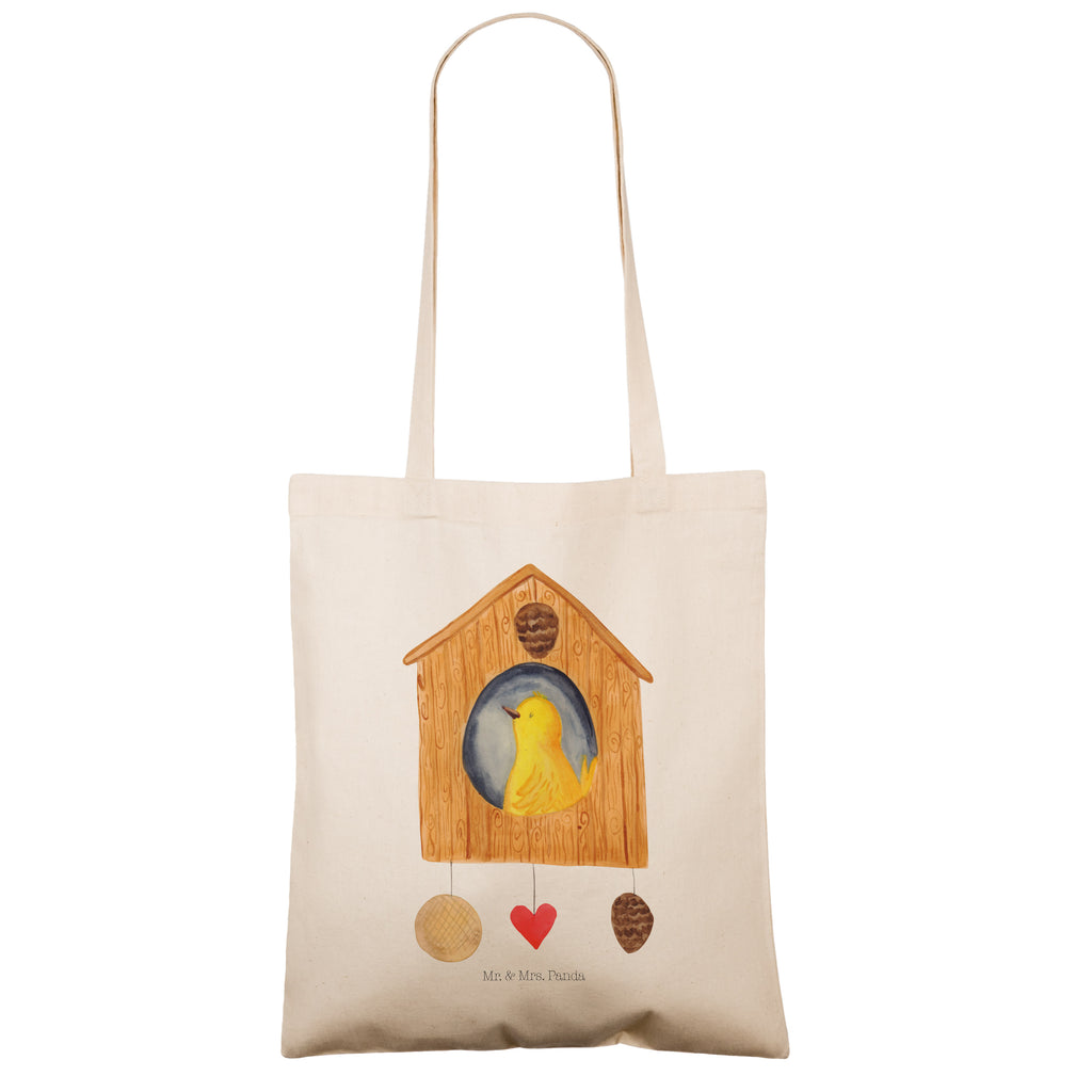 Tragetasche Vogelhaus sweet Home Beuteltasche, Beutel, Einkaufstasche, Jutebeutel, Stoffbeutel, Tiermotive, Gute Laune, lustige Sprüche, Tiere, Vogelhaus, Vogel, Home sweet Home, Einzug, Umzug, Geschenk, Einzugsgeschenk, Hausbau, Haus