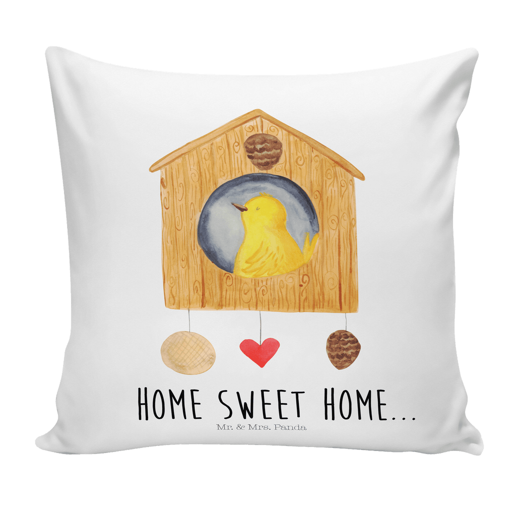40x40 Kissen Vogelhaus sweet Home Kissenhülle, Kopfkissen, Sofakissen, Dekokissen, Motivkissen, Tiermotive, Gute Laune, lustige Sprüche, Tiere, Vogelhaus, Vogel, Home sweet Home, Einzug, Umzug, Geschenk, Einzugsgeschenk, Hausbau, Haus
