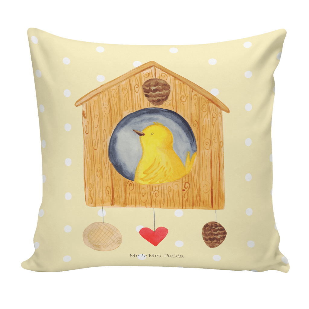 40x40 Kissen Vogelhaus sweet Home Kissenhülle, Kopfkissen, Sofakissen, Dekokissen, Motivkissen, Tiermotive, Gute Laune, lustige Sprüche, Tiere, Vogelhaus, Vogel, Home sweet Home, Einzug, Umzug, Geschenk, Einzugsgeschenk, Hausbau, Haus