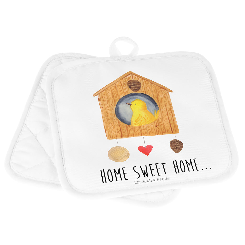 2er Set Topflappen  Vogelhaus sweet Home Topflappen, Topfuntersetzer, Ofenhandschuh, Topflappen Set, Topflappen lustig, Topflappen mit Spruch, Tiermotive, Gute Laune, lustige Sprüche, Tiere, Vogelhaus, Vogel, Home sweet Home, Einzug, Umzug, Geschenk, Einzugsgeschenk, Hausbau, Haus