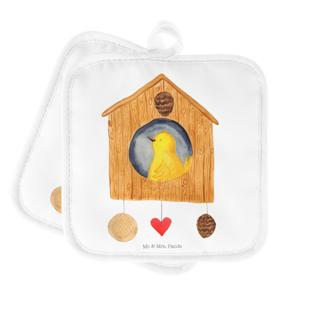 2er Set Topflappen  Vogelhaus sweet Home Topflappen, Topfuntersetzer, Ofenhandschuh, Topflappen Set, Topflappen lustig, Topflappen mit Spruch, Tiermotive, Gute Laune, lustige Sprüche, Tiere, Vogelhaus, Vogel, Home sweet Home, Einzug, Umzug, Geschenk, Einzugsgeschenk, Hausbau, Haus