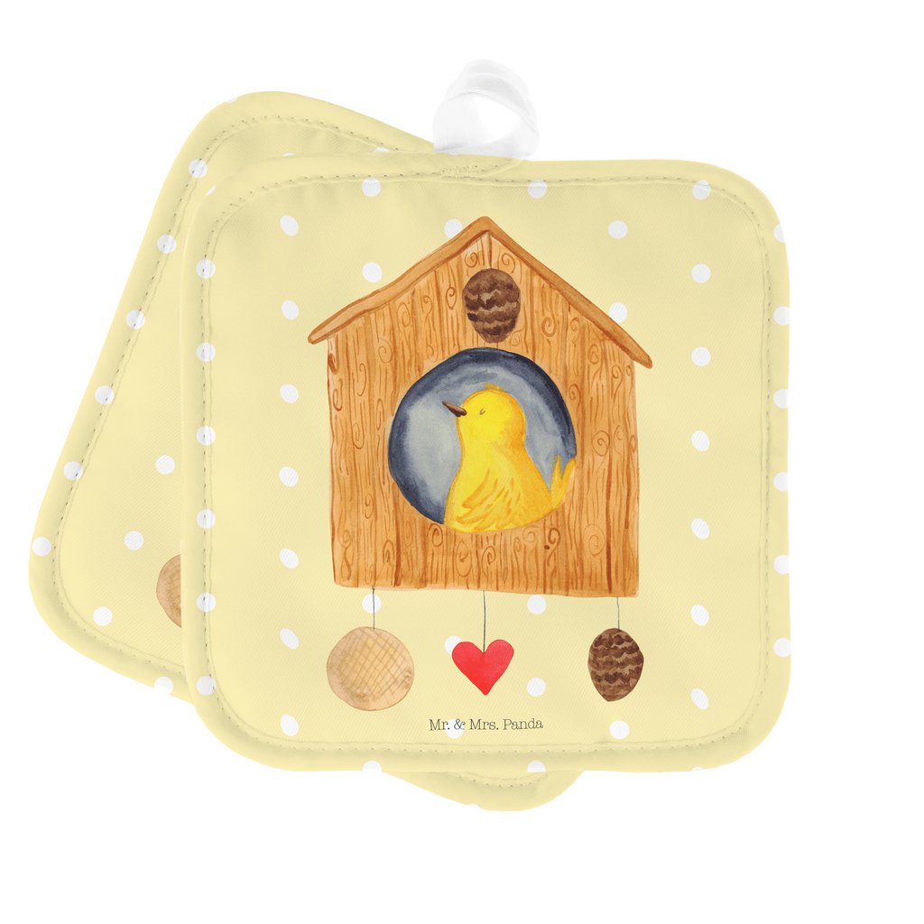 2er Set Topflappen  Vogelhaus sweet Home Topflappen, Topfuntersetzer, Ofenhandschuh, Topflappen Set, Topflappen lustig, Topflappen mit Spruch, Tiermotive, Gute Laune, lustige Sprüche, Tiere, Vogelhaus, Vogel, Home sweet Home, Einzug, Umzug, Geschenk, Einzugsgeschenk, Hausbau, Haus