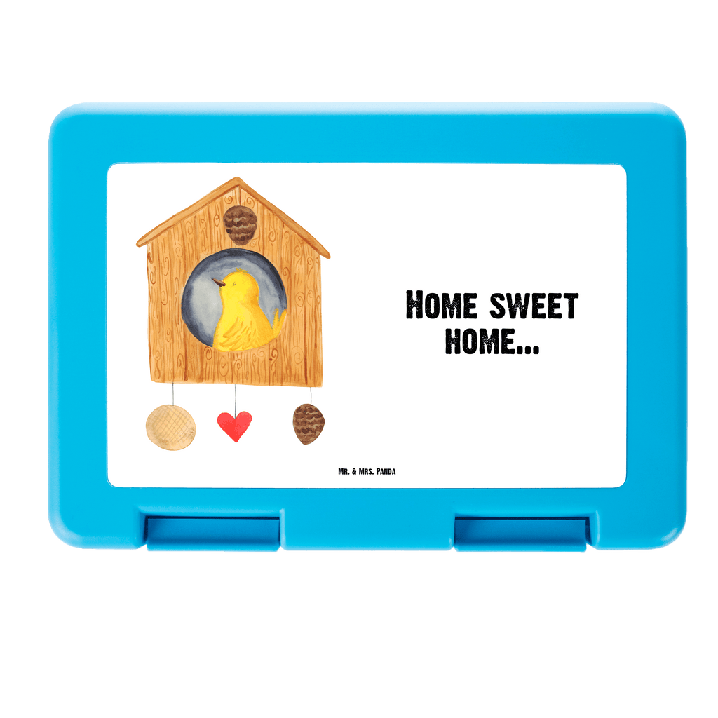 Brotdose Vogelhaus sweet Home Brotbox, Snackbox, Lunch box, Butterbrotdose, Brotzeitbox, Tiermotive, Gute Laune, lustige Sprüche, Tiere, Vogelhaus, Vogel, Home sweet Home, Einzug, Umzug, Geschenk, Einzugsgeschenk, Hausbau, Haus