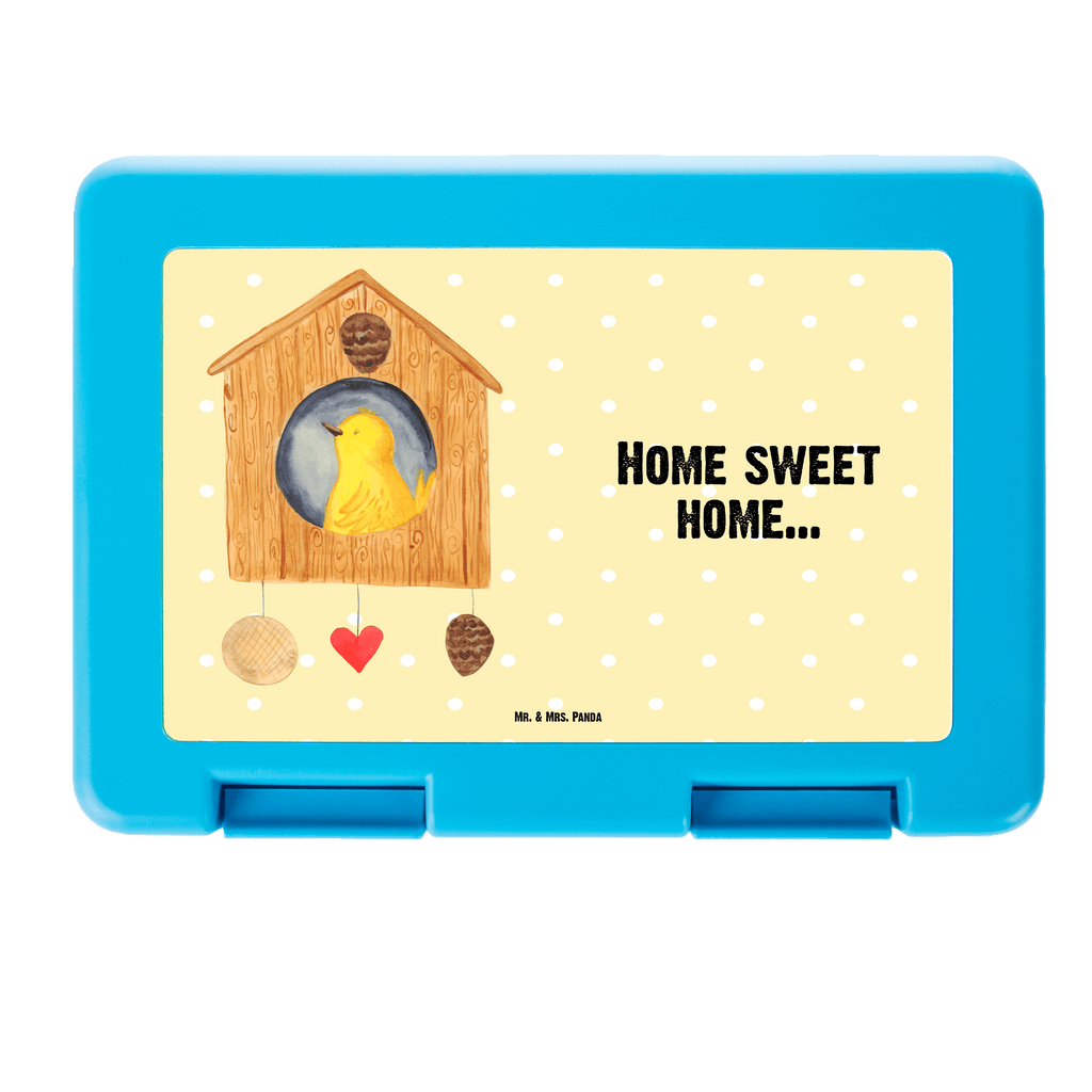 Brotdose Vogelhaus sweet Home Brotbox, Snackbox, Lunch box, Butterbrotdose, Brotzeitbox, Tiermotive, Gute Laune, lustige Sprüche, Tiere, Vogelhaus, Vogel, Home sweet Home, Einzug, Umzug, Geschenk, Einzugsgeschenk, Hausbau, Haus