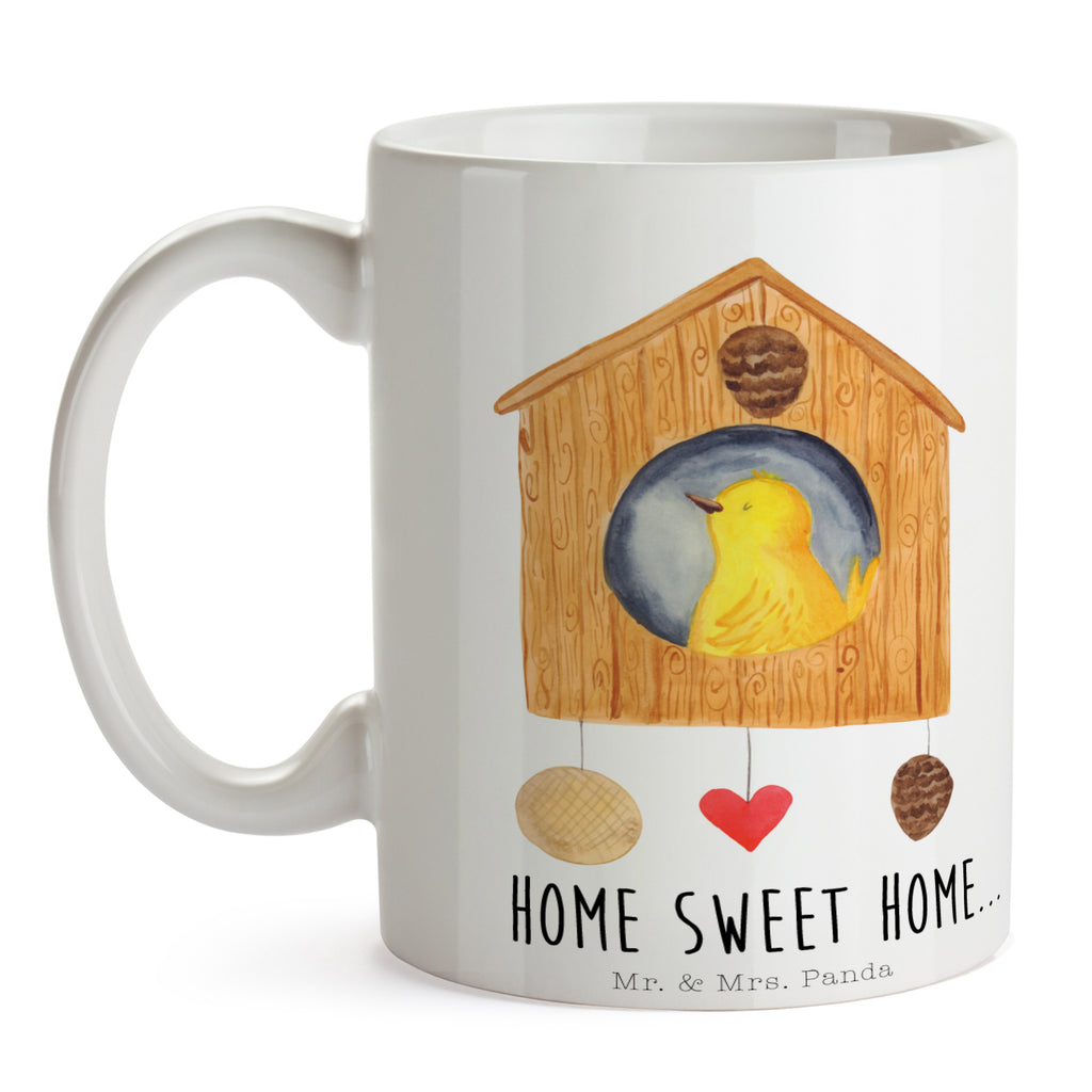 Tasse Vogelhaus sweet Home Vogelhaus, Vogel, Home sweet Home, Einzug, Umzug, Geschenk, Einzugsgeschenk, Hausbau, Haus Becher, Kaffeetasse, Kaffeebecher, Tee, Frühstück, Büro  süße Tiermotive, gute Laune, lustige Sprüche, Tiere
