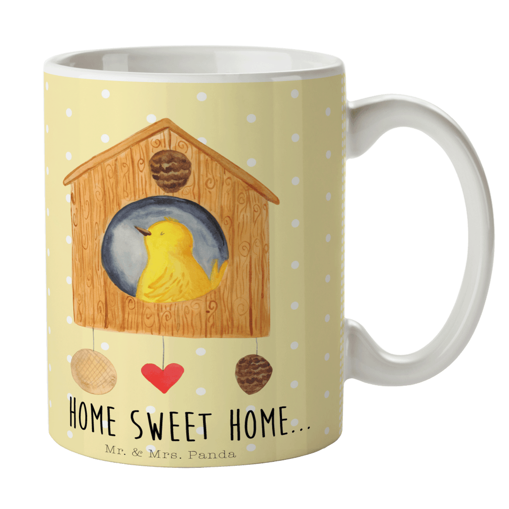 Tasse Vogelhaus sweet Home Vogelhaus, Vogel, Home sweet Home, Einzug, Umzug, Geschenk, Einzugsgeschenk, Hausbau, Haus Becher, Kaffeetasse, Kaffeebecher, Tee, Frühstück, Büro  süße Tiermotive, gute Laune, lustige Sprüche, Tiere