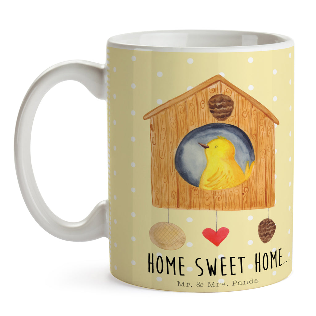Tasse Vogelhaus sweet Home Vogelhaus, Vogel, Home sweet Home, Einzug, Umzug, Geschenk, Einzugsgeschenk, Hausbau, Haus Becher, Kaffeetasse, Kaffeebecher, Tee, Frühstück, Büro  süße Tiermotive, gute Laune, lustige Sprüche, Tiere