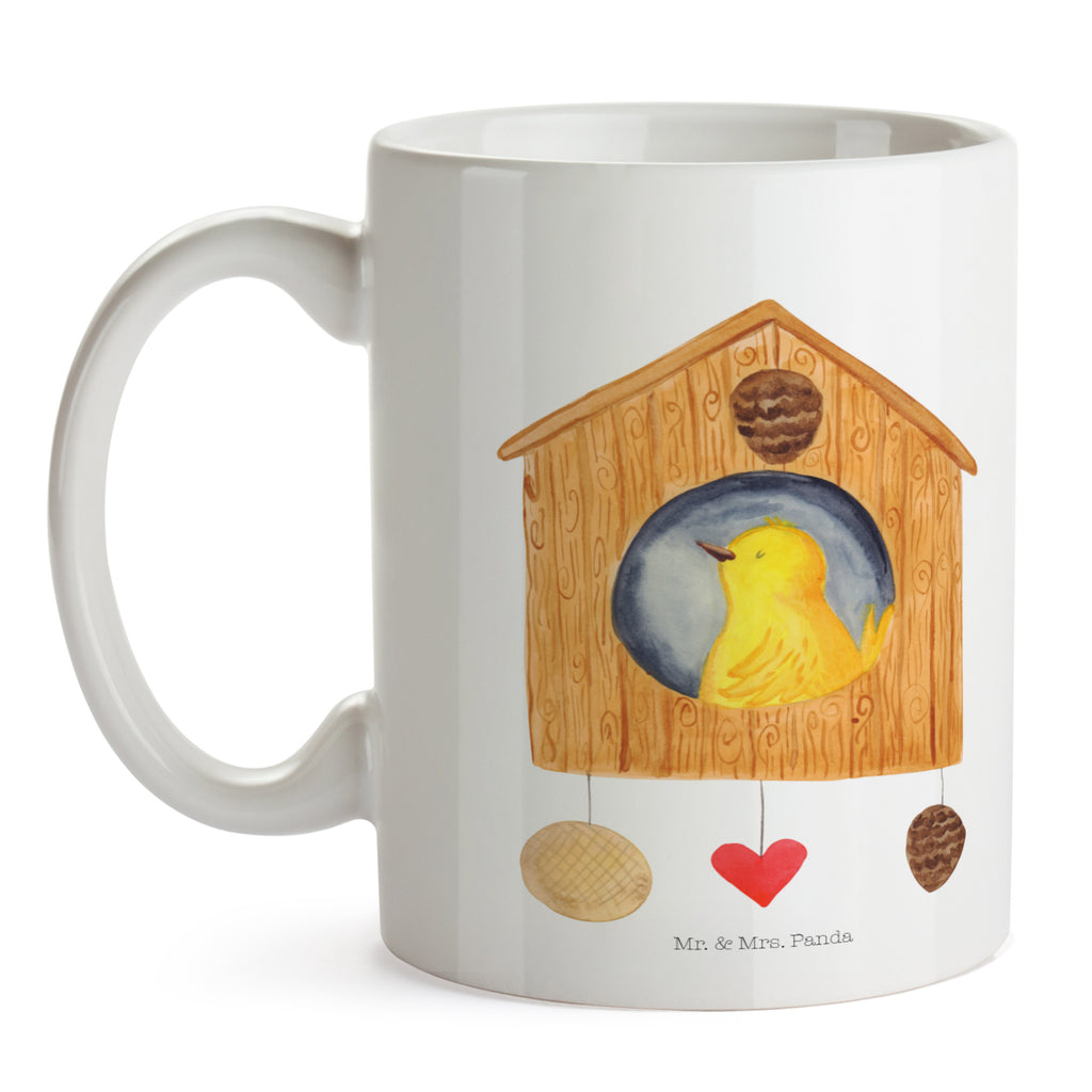 Tasse Vogelhaus sweet Home Vogelhaus, Vogel, Home sweet Home, Einzug, Umzug, Geschenk, Einzugsgeschenk, Hausbau, Haus Becher, Kaffeetasse, Kaffeebecher, Tee, Frühstück, Büro  süße Tiermotive, gute Laune, lustige Sprüche, Tiere