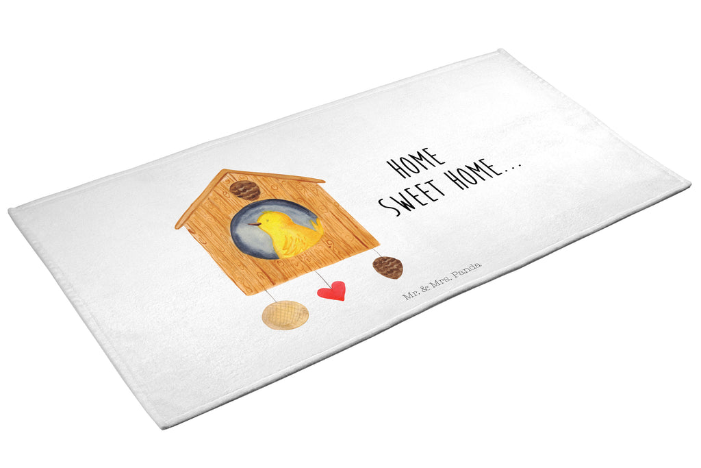 50 x 100 Handtuch Vogelhaus sweet Home Handtuch, Badehandtuch, Badezimmer, Handtücher, groß, Kinder, Baby, Tiermotive, Gute Laune, lustige Sprüche, Tiere, Vogelhaus, Vogel, Home sweet Home, Einzug, Umzug, Geschenk, Einzugsgeschenk, Hausbau, Haus