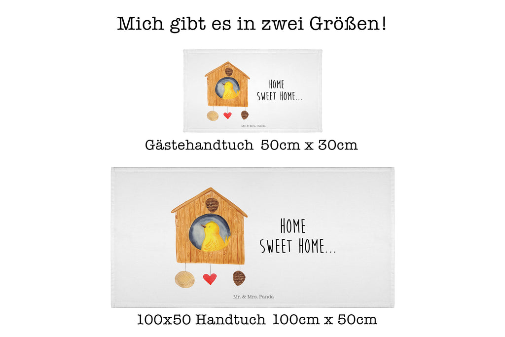 50 x 100 Handtuch Vogelhaus sweet Home Handtuch, Badehandtuch, Badezimmer, Handtücher, groß, Kinder, Baby, Tiermotive, Gute Laune, lustige Sprüche, Tiere, Vogelhaus, Vogel, Home sweet Home, Einzug, Umzug, Geschenk, Einzugsgeschenk, Hausbau, Haus