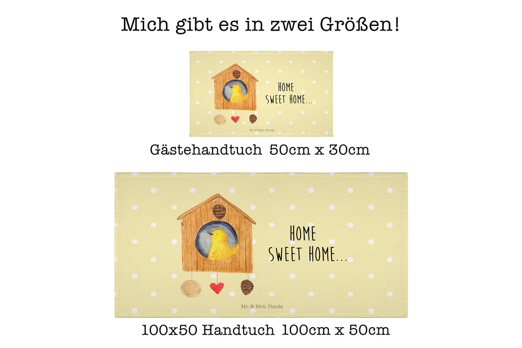 50 x 100 Handtuch Vogelhaus sweet Home Handtuch, Badehandtuch, Badezimmer, Handtücher, groß, Kinder, Baby, Tiermotive, Gute Laune, lustige Sprüche, Tiere, Vogelhaus, Vogel, Home sweet Home, Einzug, Umzug, Geschenk, Einzugsgeschenk, Hausbau, Haus