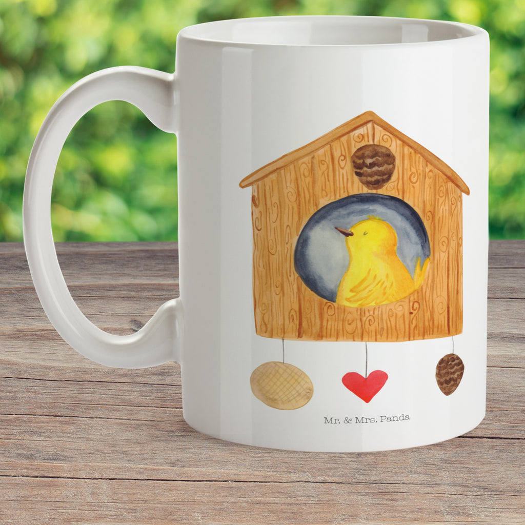 Kindertasse Vogelhaus sweet Home Kunststoff Tasse, Kindergarten, Tasse, Trinkbecher, Camping Becher, Kaffeetasse, Kunststoffbecher, Kindergartenbecher, Outdoorgeschirr, Kunststoffgeschirr, Reisebecher, Reisetasse, Kinderbecher, Tiermotive, Gute Laune, lustige Sprüche, Tiere, Vogelhaus, Vogel, Home sweet Home, Einzug, Umzug, Geschenk, Einzugsgeschenk, Hausbau, Haus
