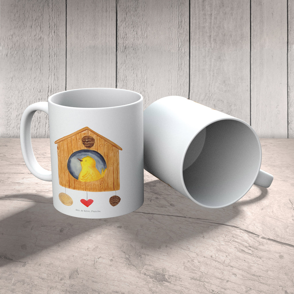 Kindertasse Vogelhaus sweet Home Kunststoff Tasse, Kindergarten, Tasse, Trinkbecher, Camping Becher, Kaffeetasse, Kunststoffbecher, Kindergartenbecher, Outdoorgeschirr, Kunststoffgeschirr, Reisebecher, Reisetasse, Kinderbecher, Tiermotive, Gute Laune, lustige Sprüche, Tiere, Vogelhaus, Vogel, Home sweet Home, Einzug, Umzug, Geschenk, Einzugsgeschenk, Hausbau, Haus