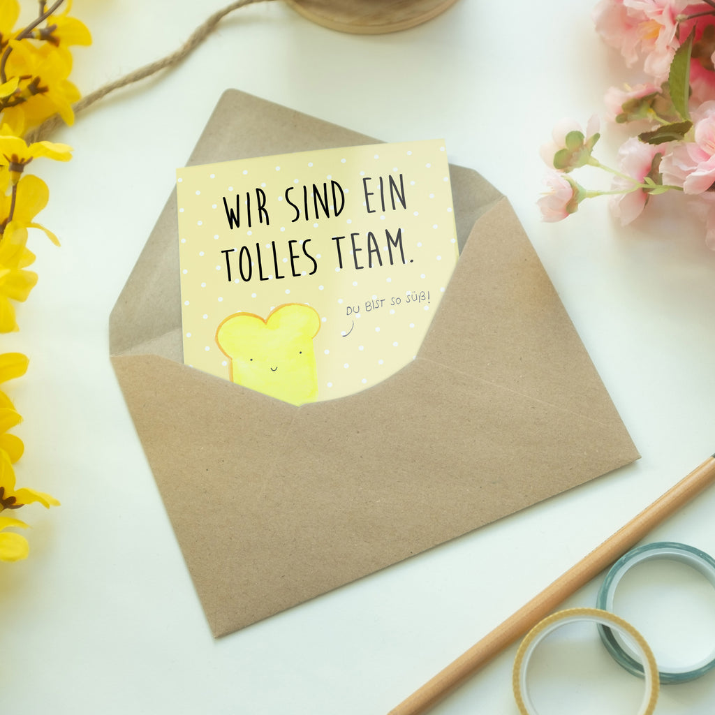 Grußkarte Toast & Marmelade Klappkarte, Einladungskarte, Glückwunschkarte, Hochzeitskarte, Geburtstagskarte, Karte, Tiermotive, Gute Laune, lustige Sprüche, Tiere, Toast, Marmelade, Dreamteam, süße Postkarte, süß, Küche Deko, Küche Spruch, Frühstück Einladung, Brot, Toastbrot