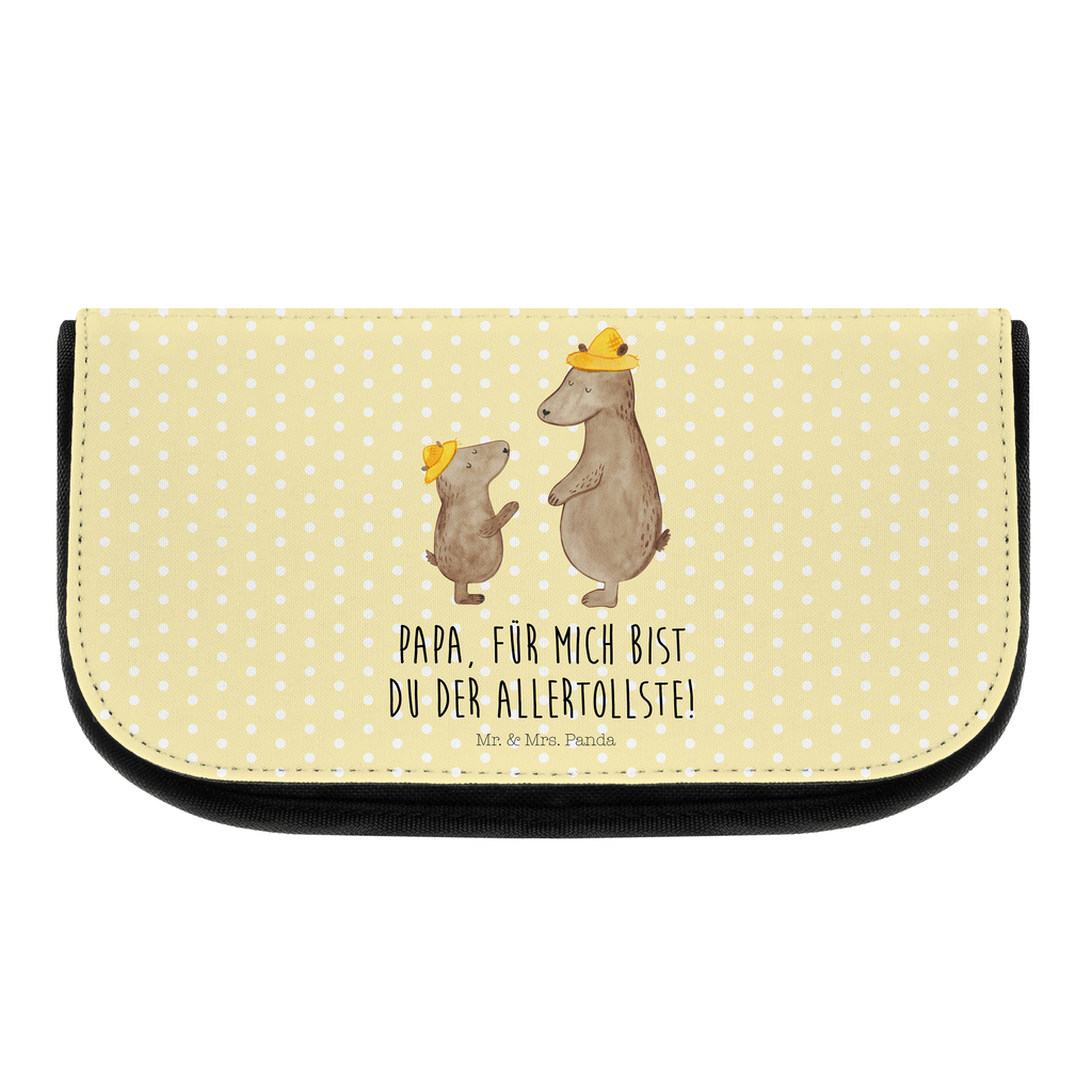 Kosmetiktasche Bären mit Hut Kosmetikbeutel, Kulturtasche, Kulturbeutel, Schminktasche, Make-Up Tasche, Familie, Vatertag, Muttertag, Bruder, Schwester, Mama, Papa, Oma, Opa, Bär, Bären, Vater, Papi, Paps, Dad, Daddy, Lieblingsmensch, Sohn, Söhne, Kind, Kinder, Vater-Sohn, Family, Vorbild