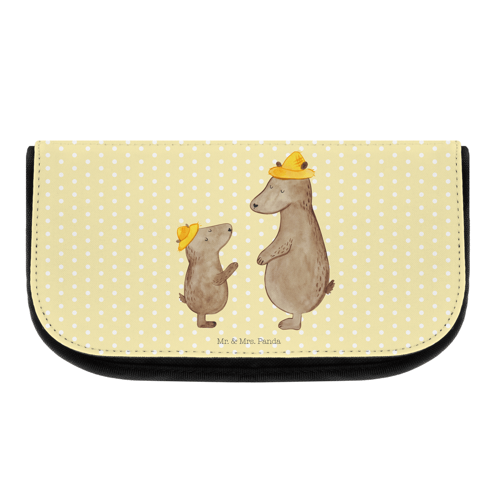 Kosmetiktasche Bären mit Hut Kosmetikbeutel, Kulturtasche, Kulturbeutel, Schminktasche, Make-Up Tasche, Familie, Vatertag, Muttertag, Bruder, Schwester, Mama, Papa, Oma, Opa, Bär, Bären, Vater, Papi, Paps, Dad, Daddy, Lieblingsmensch, Sohn, Söhne, Kind, Kinder, Vater-Sohn, Family, Vorbild