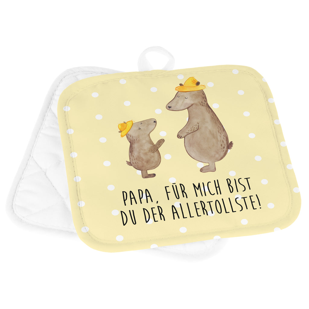 2er Set Topflappen  Bären mit Hut Topflappen, Topfuntersetzer, Ofenhandschuh, Topflappen Set, Topflappen lustig, Topflappen mit Spruch, Familie, Vatertag, Muttertag, Bruder, Schwester, Mama, Papa, Oma, Opa, Bär, Bären, Vater, Papi, Paps, Dad, Daddy, Lieblingsmensch, Sohn, Söhne, Kind, Kinder, Vater-Sohn, Family, Vorbild
