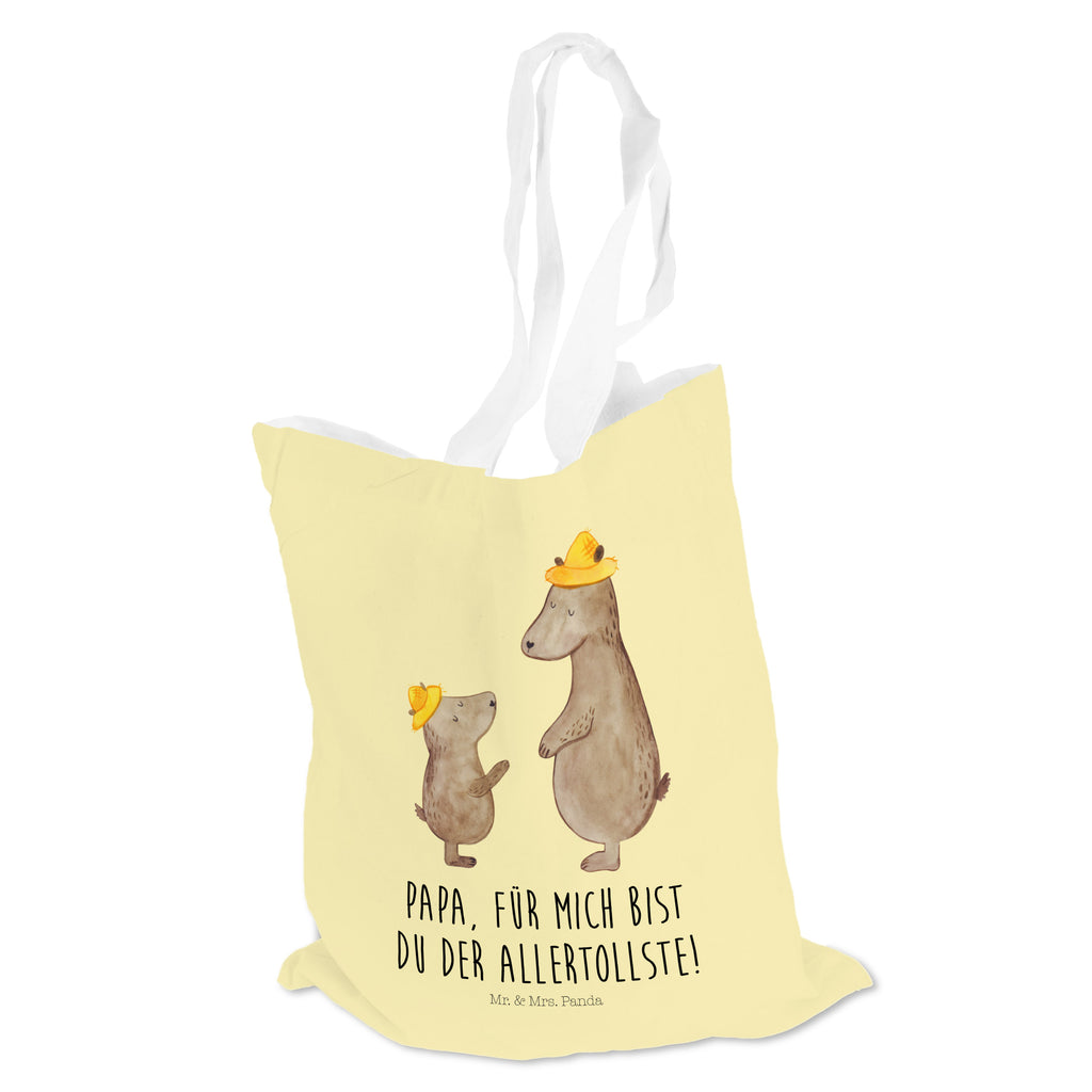 Tragetasche Bären mit Hut Beuteltasche, Beutel, Einkaufstasche, Jutebeutel, Stoffbeutel, Familie, Vatertag, Muttertag, Bruder, Schwester, Mama, Papa, Oma, Opa, Bär, Bären, Vater, Papi, Paps, Dad, Daddy, Lieblingsmensch, Sohn, Söhne, Kind, Kinder, Vater-Sohn, Family, Vorbild