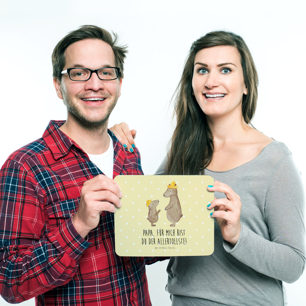 Mauspad Bären mit Hut Mousepad, Computer zubehör, Büroausstattung, PC Zubehör, Arbeitszimmer, Mauspad, Einzigartiges Mauspad, Designer Mauspad, Familie, Vatertag, Muttertag, Bruder, Schwester, Mama, Papa, Oma, Opa, Bär, Bären, Vater, Papi, Paps, Dad, Daddy, Lieblingsmensch, Sohn, Söhne, Kind, Kinder, Vater-Sohn, Family, Vorbild