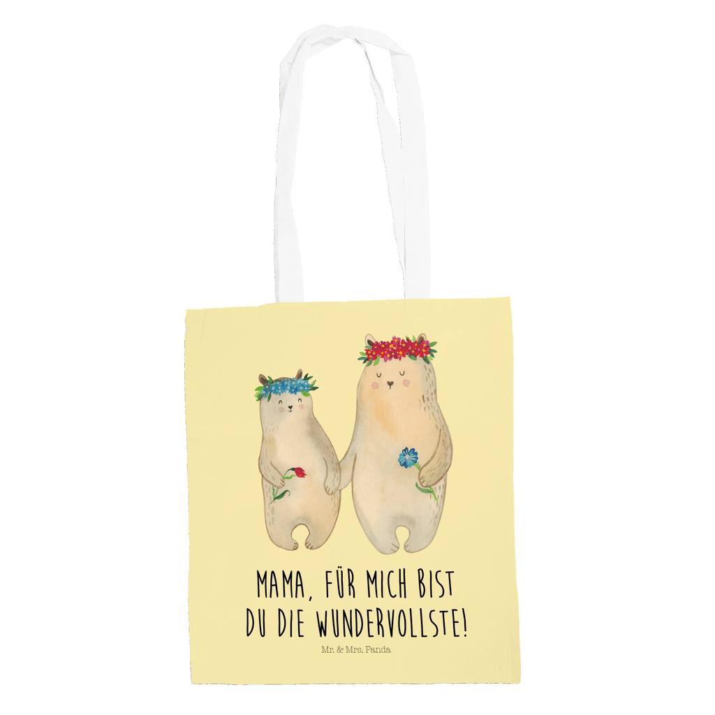 Tragetasche Bären mit Blumenkranz Beuteltasche, Beutel, Einkaufstasche, Jutebeutel, Stoffbeutel, Familie, Vatertag, Muttertag, Bruder, Schwester, Mama, Papa, Oma, Opa, Bär, Bären, Mutter, Mutti, Mami, Lieblingsmensch, Lieblingsmama, beste Mutter, weltbeste Mama, Geschenk Mama. Muttertag, Tochter, Kind, Kinder, Töchter, Family, Vorbild