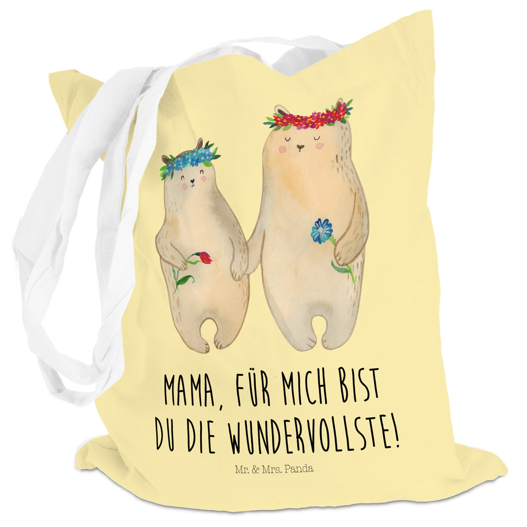 Tragetasche Bären mit Blumenkranz Beuteltasche, Beutel, Einkaufstasche, Jutebeutel, Stoffbeutel, Familie, Vatertag, Muttertag, Bruder, Schwester, Mama, Papa, Oma, Opa, Bär, Bären, Mutter, Mutti, Mami, Lieblingsmensch, Lieblingsmama, beste Mutter, weltbeste Mama, Geschenk Mama. Muttertag, Tochter, Kind, Kinder, Töchter, Family, Vorbild
