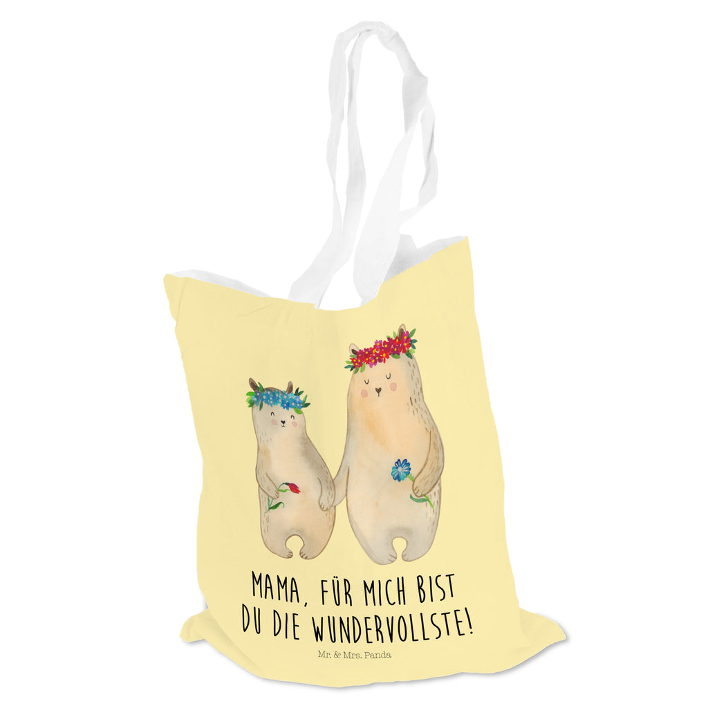 Tragetasche Bären mit Blumenkranz Beuteltasche, Beutel, Einkaufstasche, Jutebeutel, Stoffbeutel, Familie, Vatertag, Muttertag, Bruder, Schwester, Mama, Papa, Oma, Opa, Bär, Bären, Mutter, Mutti, Mami, Lieblingsmensch, Lieblingsmama, beste Mutter, weltbeste Mama, Geschenk Mama. Muttertag, Tochter, Kind, Kinder, Töchter, Family, Vorbild