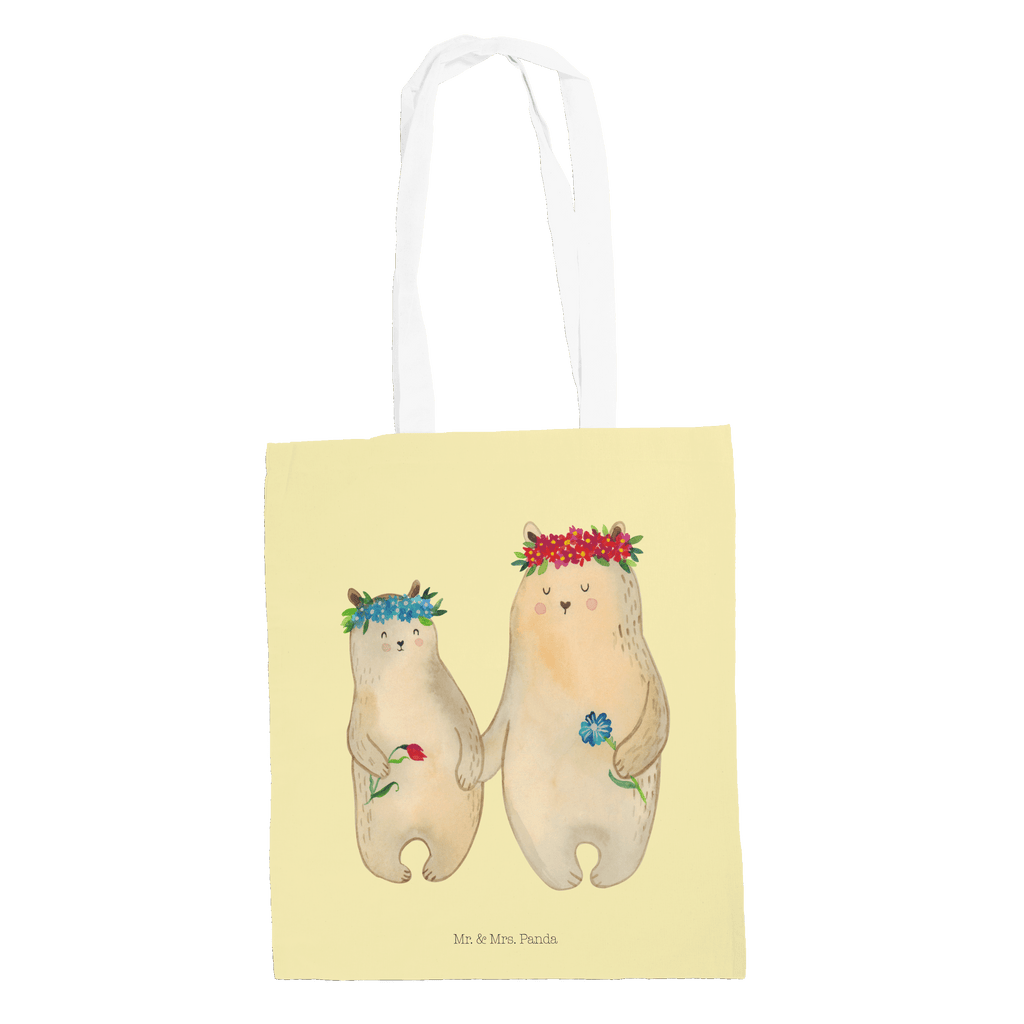Tragetasche Bären mit Blumenkranz Beuteltasche, Beutel, Einkaufstasche, Jutebeutel, Stoffbeutel, Familie, Vatertag, Muttertag, Bruder, Schwester, Mama, Papa, Oma, Opa, Bär, Bären, Mutter, Mutti, Mami, Lieblingsmensch, Lieblingsmama, beste Mutter, weltbeste Mama, Geschenk Mama. Muttertag, Tochter, Kind, Kinder, Töchter, Family, Vorbild