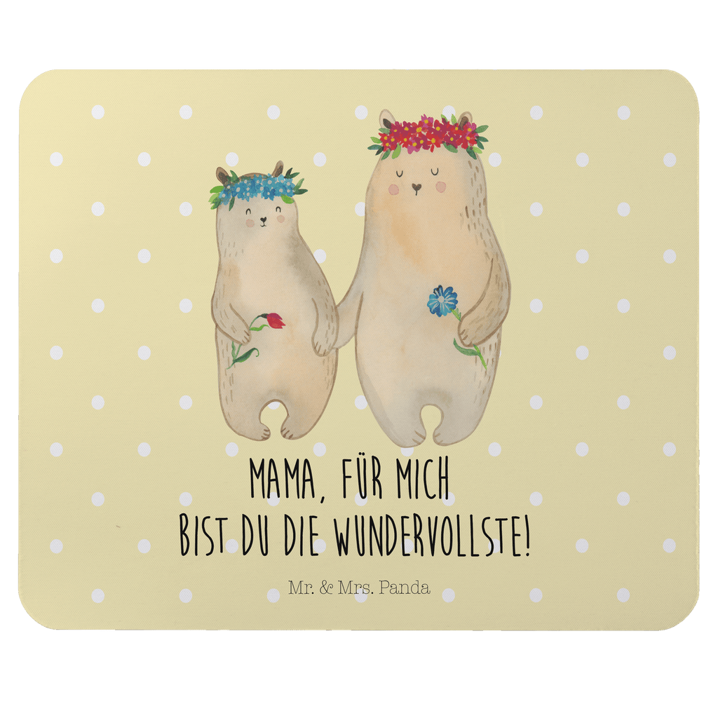 Mauspad Bären mit Blumenkranz Mousepad, Computer zubehör, Büroausstattung, PC Zubehör, Arbeitszimmer, Mauspad, Einzigartiges Mauspad, Designer Mauspad, Familie, Vatertag, Muttertag, Bruder, Schwester, Mama, Papa, Oma, Opa, Bär, Bären, Mutter, Mutti, Mami, Lieblingsmensch, Lieblingsmama, beste Mutter, weltbeste Mama, Geschenk Mama. Muttertag, Tochter, Kind, Kinder, Töchter, Family, Vorbild