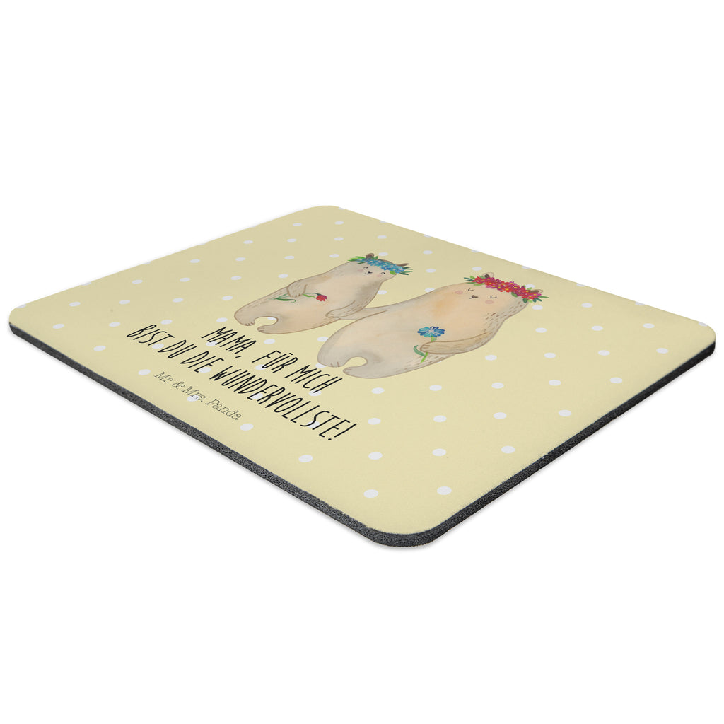 Mauspad Bären mit Blumenkranz Mousepad, Computer zubehör, Büroausstattung, PC Zubehör, Arbeitszimmer, Mauspad, Einzigartiges Mauspad, Designer Mauspad, Familie, Vatertag, Muttertag, Bruder, Schwester, Mama, Papa, Oma, Opa, Bär, Bären, Mutter, Mutti, Mami, Lieblingsmensch, Lieblingsmama, beste Mutter, weltbeste Mama, Geschenk Mama. Muttertag, Tochter, Kind, Kinder, Töchter, Family, Vorbild