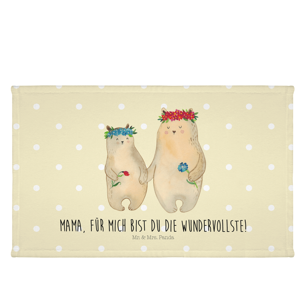 Gäste Handtuch Bären mit Blumenkranz Gästetuch, Reisehandtuch, Sport Handtuch, Frottier, Kinder Handtuch, Familie, Vatertag, Muttertag, Bruder, Schwester, Mama, Papa, Oma, Opa, Bär, Bären, Mutter, Mutti, Mami, Lieblingsmensch, Lieblingsmama, beste Mutter, weltbeste Mama, Geschenk Mama. Muttertag, Tochter, Kind, Kinder, Töchter, Family, Vorbild