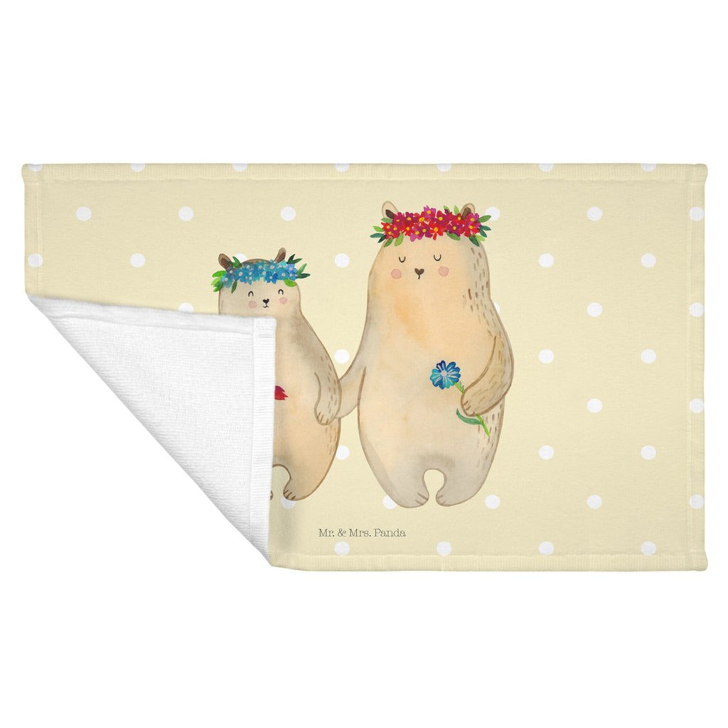 Gäste Handtuch Bären mit Blumenkranz Gästetuch, Reisehandtuch, Sport Handtuch, Frottier, Kinder Handtuch, Familie, Vatertag, Muttertag, Bruder, Schwester, Mama, Papa, Oma, Opa, Bär, Bären, Mutter, Mutti, Mami, Lieblingsmensch, Lieblingsmama, beste Mutter, weltbeste Mama, Geschenk Mama. Muttertag, Tochter, Kind, Kinder, Töchter, Family, Vorbild