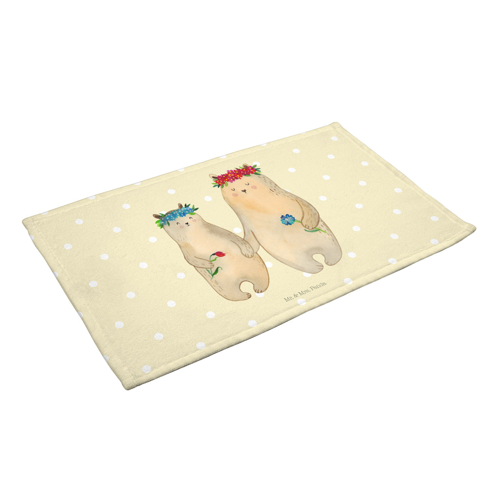 Gäste Handtuch Bären mit Blumenkranz Gästetuch, Reisehandtuch, Sport Handtuch, Frottier, Kinder Handtuch, Familie, Vatertag, Muttertag, Bruder, Schwester, Mama, Papa, Oma, Opa, Bär, Bären, Mutter, Mutti, Mami, Lieblingsmensch, Lieblingsmama, beste Mutter, weltbeste Mama, Geschenk Mama. Muttertag, Tochter, Kind, Kinder, Töchter, Family, Vorbild