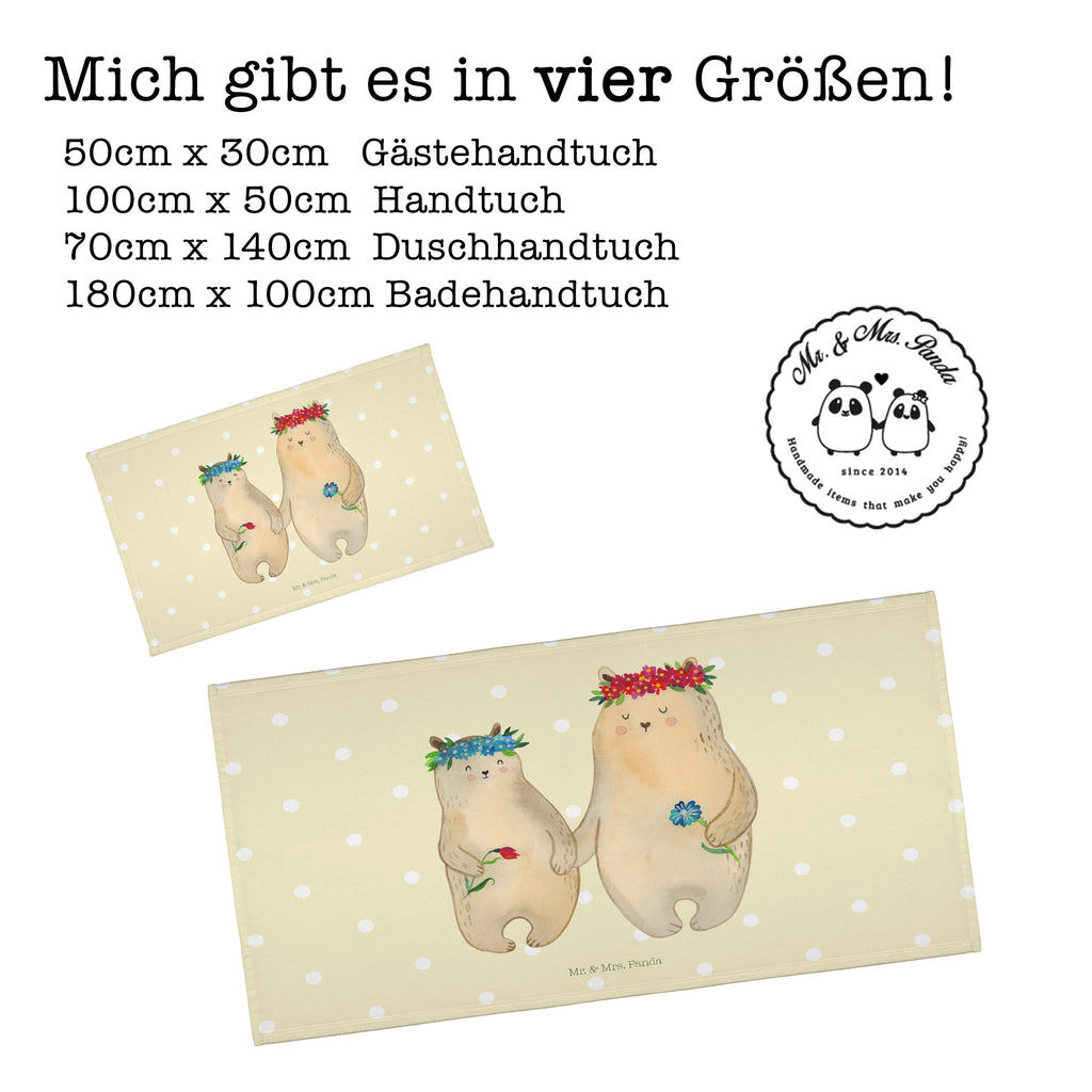 Gäste Handtuch Bären mit Blumenkranz Gästetuch, Reisehandtuch, Sport Handtuch, Frottier, Kinder Handtuch, Familie, Vatertag, Muttertag, Bruder, Schwester, Mama, Papa, Oma, Opa, Bär, Bären, Mutter, Mutti, Mami, Lieblingsmensch, Lieblingsmama, beste Mutter, weltbeste Mama, Geschenk Mama. Muttertag, Tochter, Kind, Kinder, Töchter, Family, Vorbild