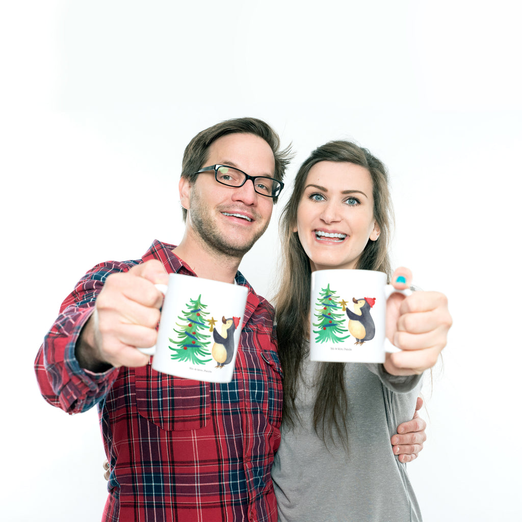 Tasse Pinguin Weihnachtsbaum Pinguin, Weihnachten, Winter Becher, Kaffeetasse, Kaffeebecher, Tee, Frühstück, Büro  Winter, Weihnachten, Weihnachtsdeko, Nikolaus, Advent, Heiligabend, Wintermotiv