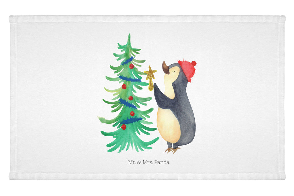 Gäste Handtuch Pinguin Weihnachtsbaum Gästetuch, Reisehandtuch, Sport Handtuch, Frottier, Kinder Handtuch, Winter, Weihnachten, Weihnachtsdeko, Nikolaus, Advent, Heiligabend, Wintermotiv, Pinguin