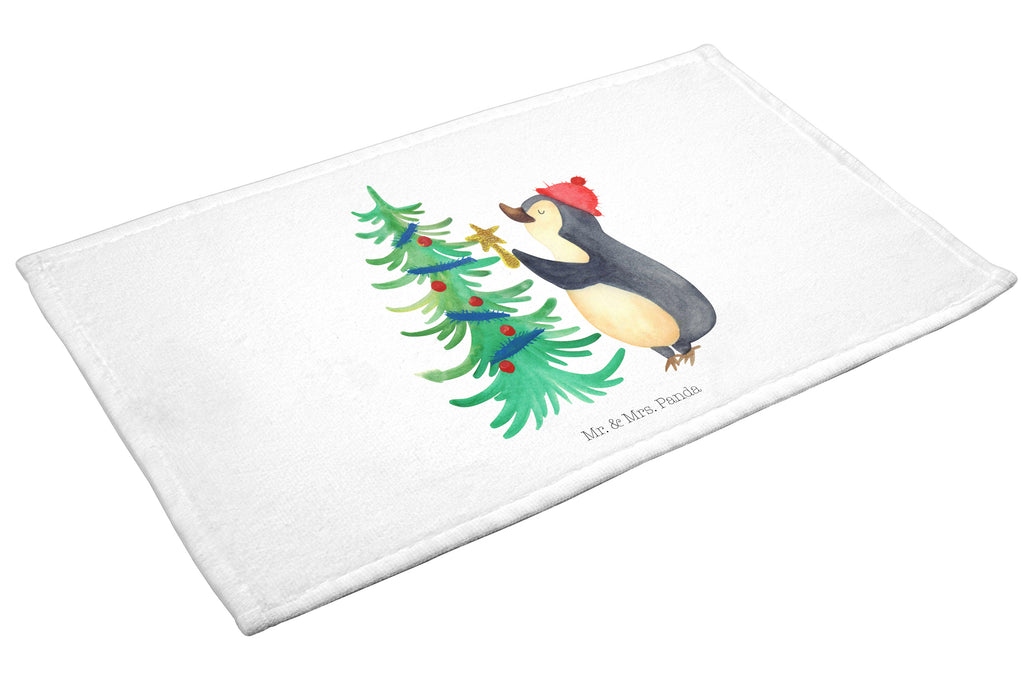 Gäste Handtuch Pinguin Weihnachtsbaum Gästetuch, Reisehandtuch, Sport Handtuch, Frottier, Kinder Handtuch, Winter, Weihnachten, Weihnachtsdeko, Nikolaus, Advent, Heiligabend, Wintermotiv, Pinguin