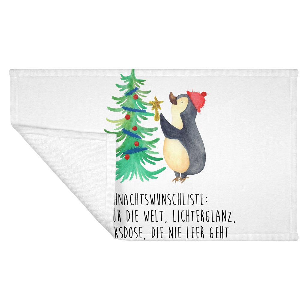Gäste Handtuch Pinguin Weihnachtsbaum Gästetuch, Reisehandtuch, Sport Handtuch, Frottier, Kinder Handtuch, Winter, Weihnachten, Weihnachtsdeko, Nikolaus, Advent, Heiligabend, Wintermotiv, Pinguin