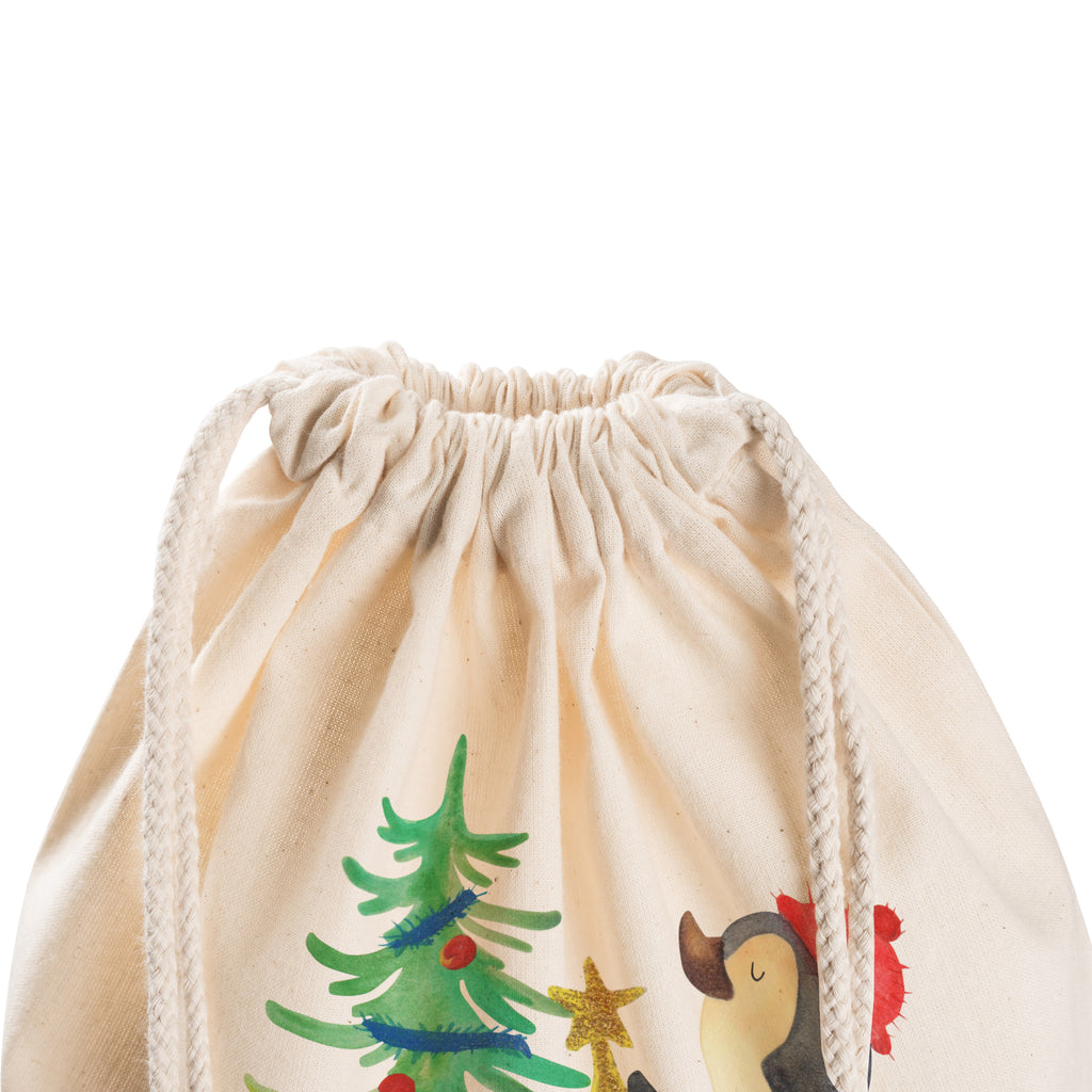 Sportbeutel Pinguin Weihnachtsbaum Turnbeutel, Beutel, Sporttasche, Tasche, Stoffbeutel, Winter, Weihnachten, Weihnachtsdeko, Nikolaus, Advent, Heiligabend, Wintermotiv, Pinguin