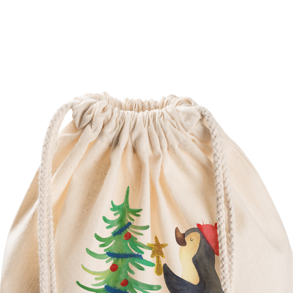 Sportbeutel Pinguin Weihnachtsbaum Turnbeutel, Beutel, Sporttasche, Tasche, Stoffbeutel, Winter, Weihnachten, Weihnachtsdeko, Nikolaus, Advent, Heiligabend, Wintermotiv, Pinguin