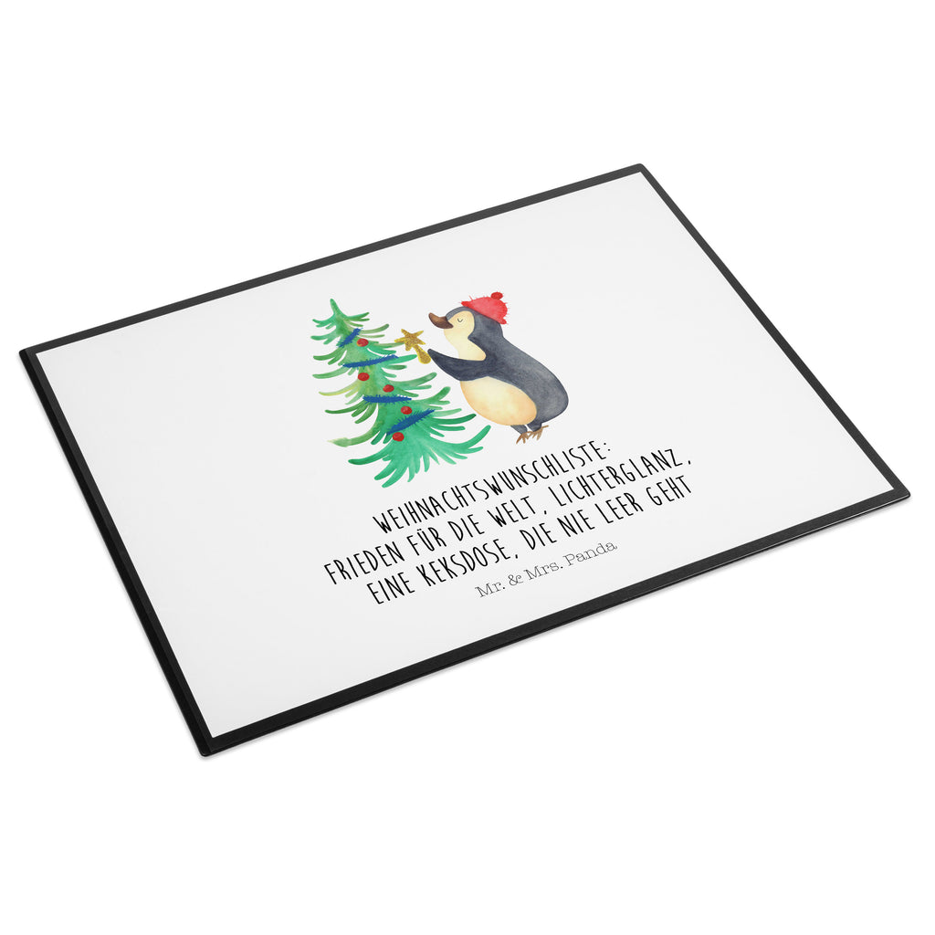 Schreibtischunterlage Pinguin Weihnachtsbaum Schreibunterlage, Schreibtischauflage, Bürobedarf, Büroartikel, Schreibwaren, Schreibtisch Unterlagen, Schreibtischunterlage Groß, Winter, Weihnachten, Weihnachtsdeko, Nikolaus, Advent, Heiligabend, Wintermotiv, Pinguin