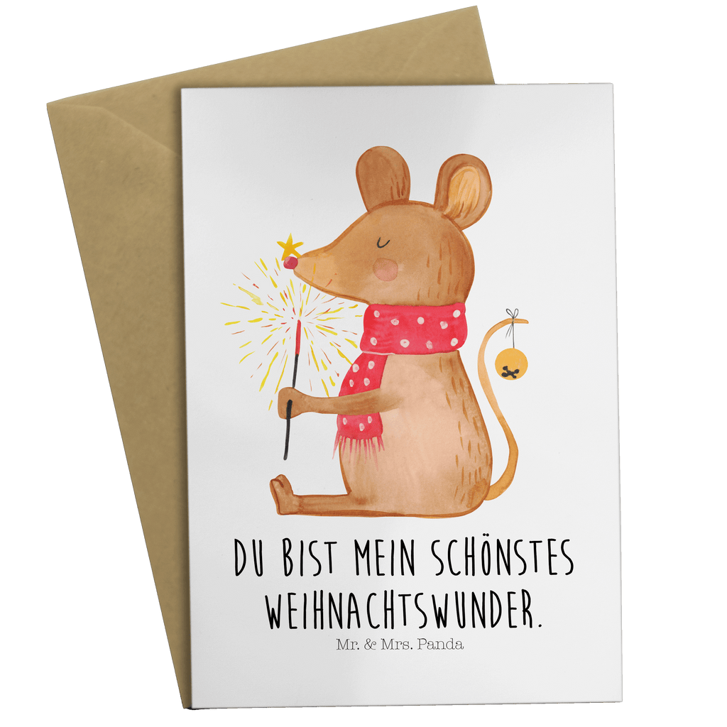 Grußkarte Weihnachtsmaus Klappkarte, Einladungskarte, Glückwunschkarte, Hochzeitskarte, Geburtstagskarte, Karte, Winter, Weihnachten, Weihnachtsdeko, Nikolaus, Advent, Heiligabend, Wintermotiv, Frohe Weihnachten, Weihnachtsgruß, Weihnachtsmotiv, Maus, Mäuschen, Weihnachtswunder