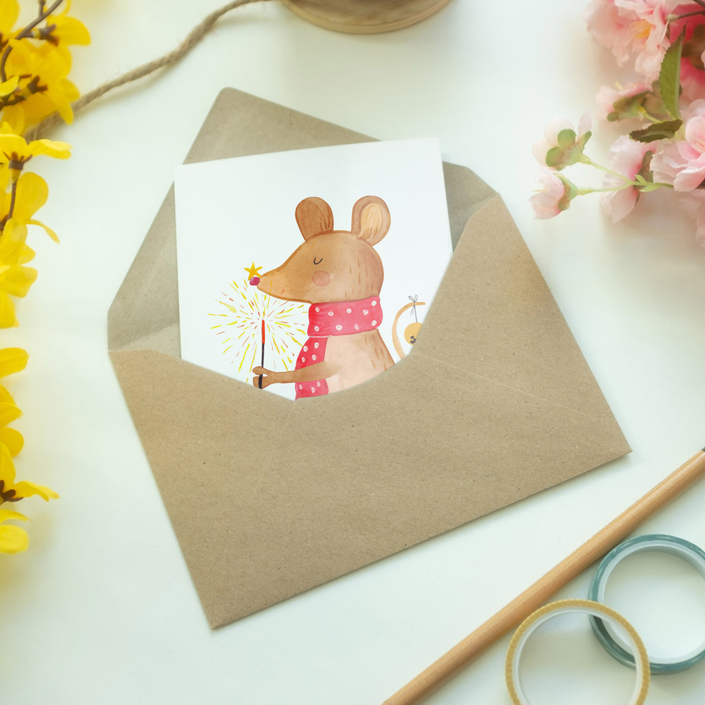 Grußkarte Weihnachtsmaus Klappkarte, Einladungskarte, Glückwunschkarte, Hochzeitskarte, Geburtstagskarte, Karte, Winter, Weihnachten, Weihnachtsdeko, Nikolaus, Advent, Heiligabend, Wintermotiv, Frohe Weihnachten, Weihnachtsgruß, Weihnachtsmotiv, Maus, Mäuschen, Weihnachtswunder
