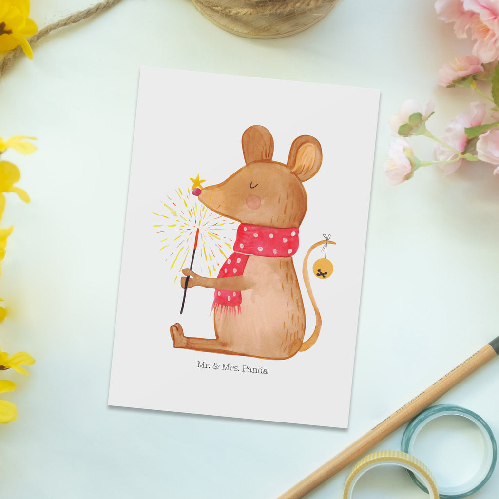 Postkarte Weihnachtsmaus Geschenkkarte, Grußkarte, Karte, Einladung, Ansichtskarte, Geburtstagskarte, Einladungskarte, Dankeskarte, Winter, Weihnachten, Weihnachtsdeko, Nikolaus, Advent, Heiligabend, Wintermotiv, Frohe Weihnachten, Weihnachtsgruß, Weihnachtsmotiv, Maus, Mäuschen, Weihnachtswunder