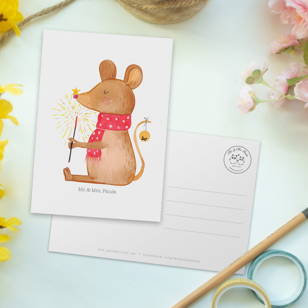 Postkarte Weihnachtsmaus Geschenkkarte, Grußkarte, Karte, Einladung, Ansichtskarte, Geburtstagskarte, Einladungskarte, Dankeskarte, Winter, Weihnachten, Weihnachtsdeko, Nikolaus, Advent, Heiligabend, Wintermotiv, Frohe Weihnachten, Weihnachtsgruß, Weihnachtsmotiv, Maus, Mäuschen, Weihnachtswunder